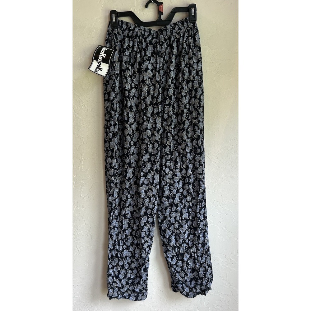 Vintage 90s Y2K Hokus Pokus Floral Baggy Taper Leg Pants M NWT Soft Grunge Boho